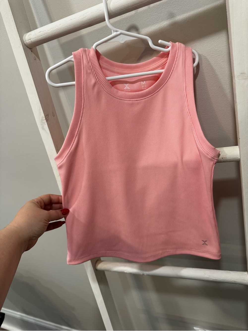 Kids Pink Ribbed Tank Top - Unbranded